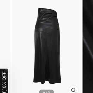 High waisted faux leather skirt